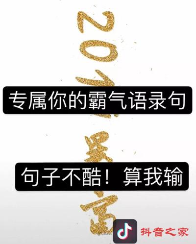 抖音最火的霸气句子语录