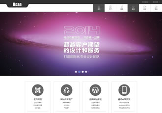 HTML5高端黑色网络公司行业网站织梦